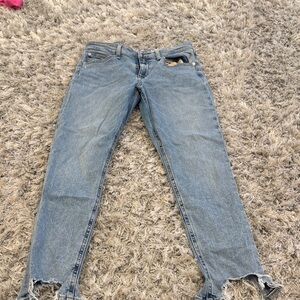 Rag & Bone Cate mid rise ankle skinny fray in Thunderbird